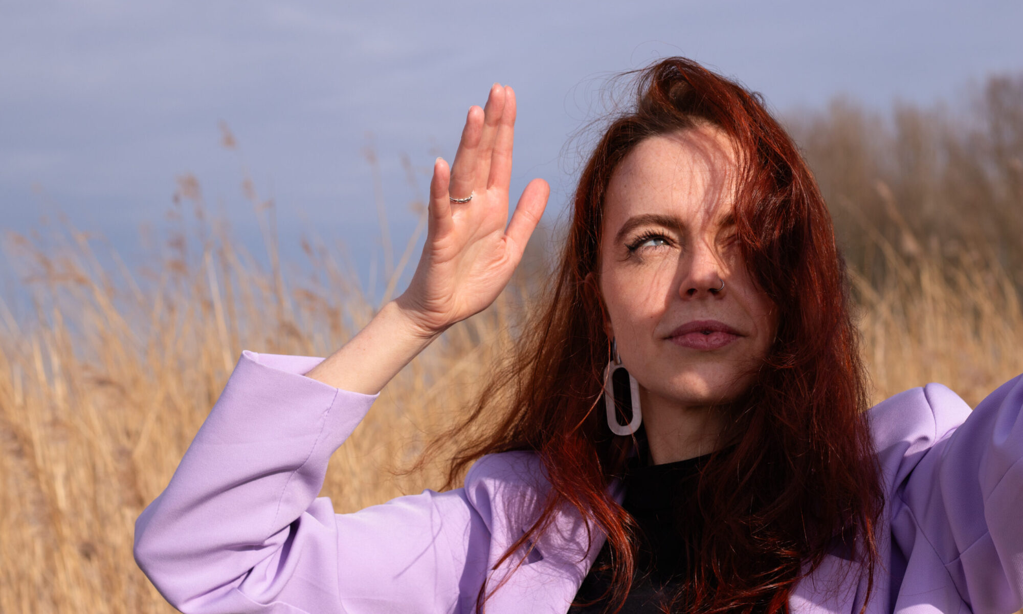 Creatieve selfloveshoot in het riet